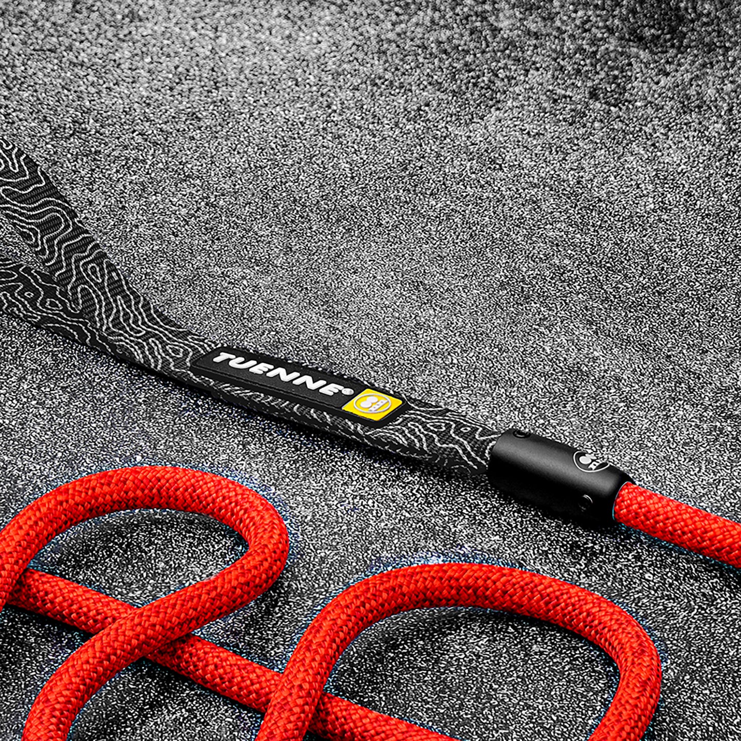 9.8mm red dog leash made from climbing rope with auto-locking carabiner – Tuenne