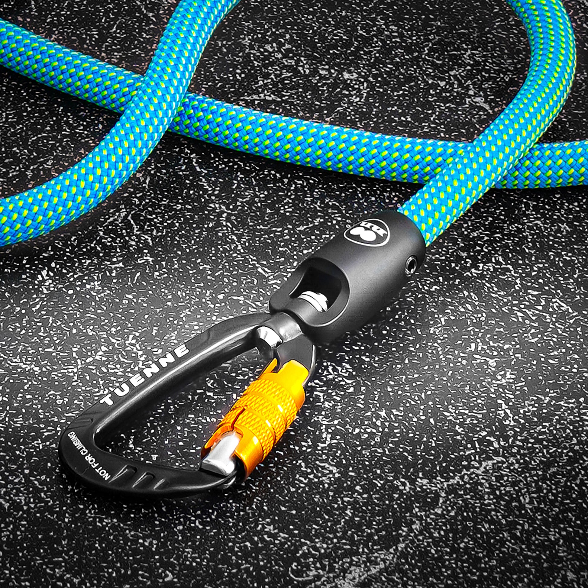 Ion Blue Rope Dog Leash by Tuenne – carabiner
