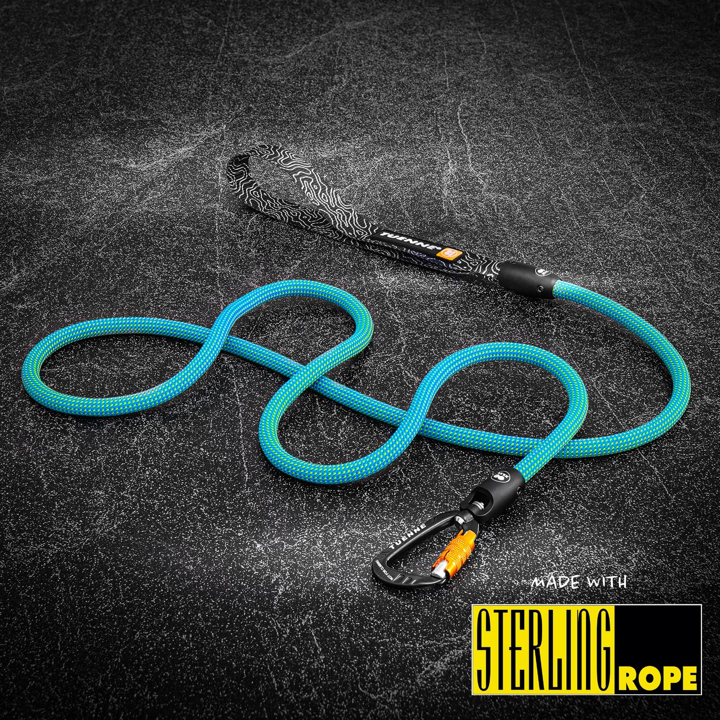 Ion Blue Rope Dog Leash by Tuenne – full product view
