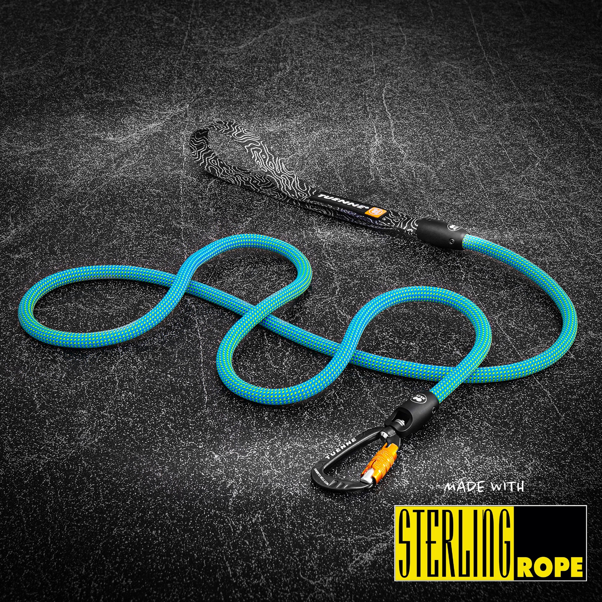 Ion Blue Rope Dog Leash by Tuenne – full product view
