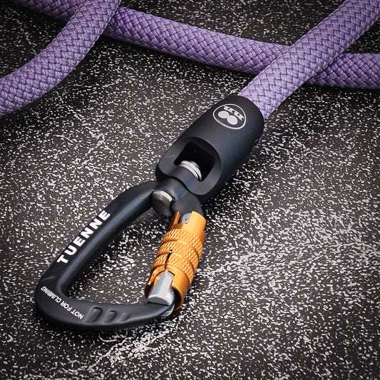 Rope Dog Leash with Auto-Locking Carabiner – 9.6mm Edelrid | Lavender | Tuenne
