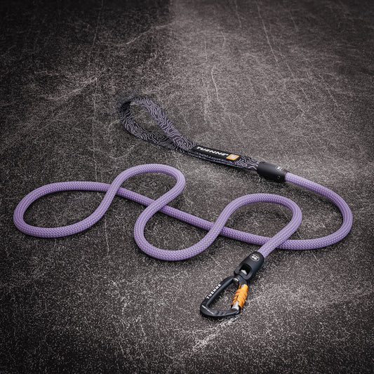 Rope Dog Leash with Auto-Locking Carabiner – 9.6mm Edelrid | Lavender | Tuenne