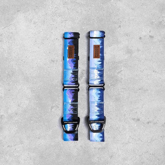 frog clip dog leash martingale collar mountain design