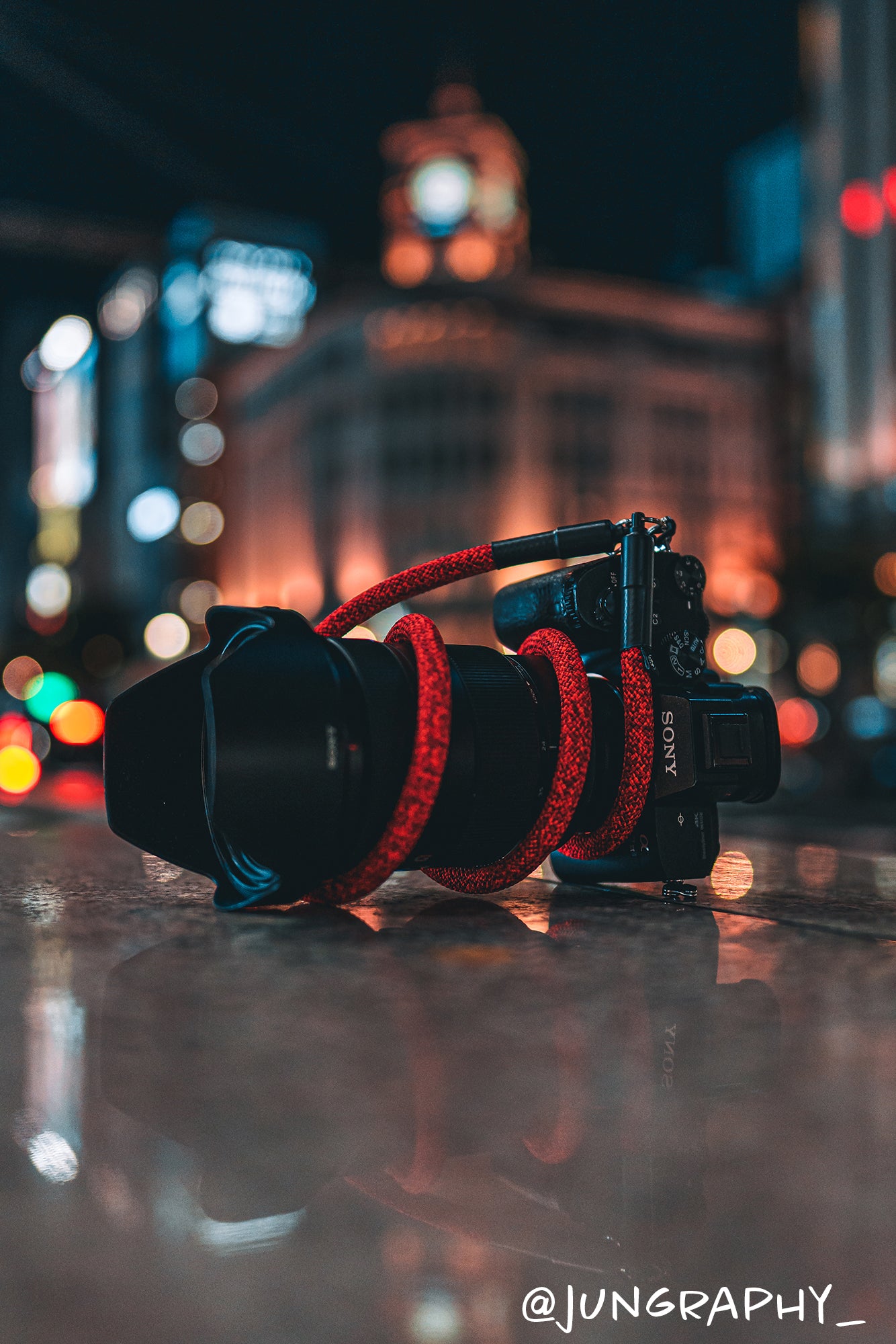 camera strap climbing rope