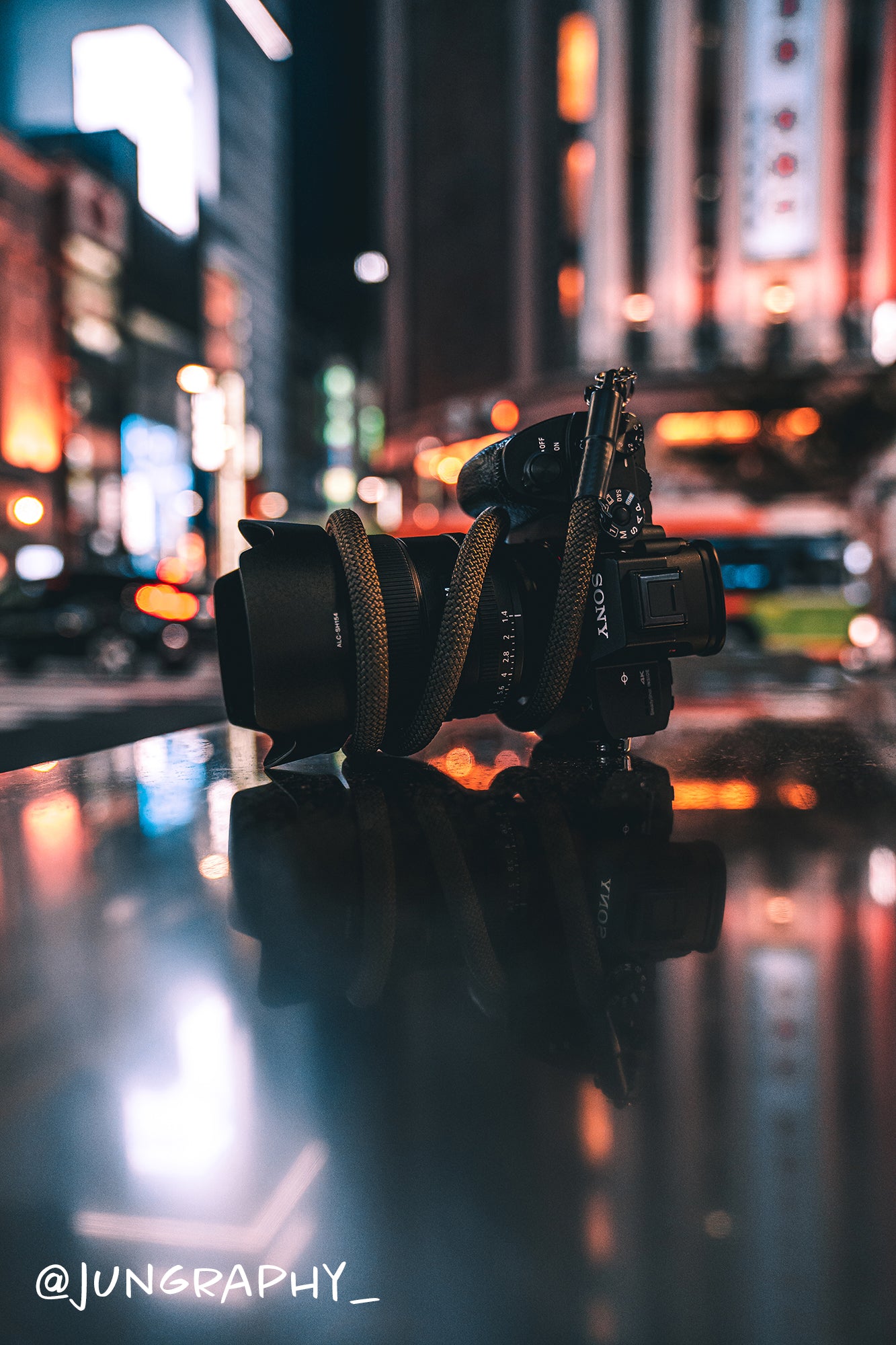 camera strap climbing rope