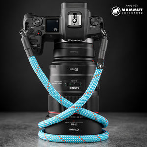blue climbing rope camera strap tuenne