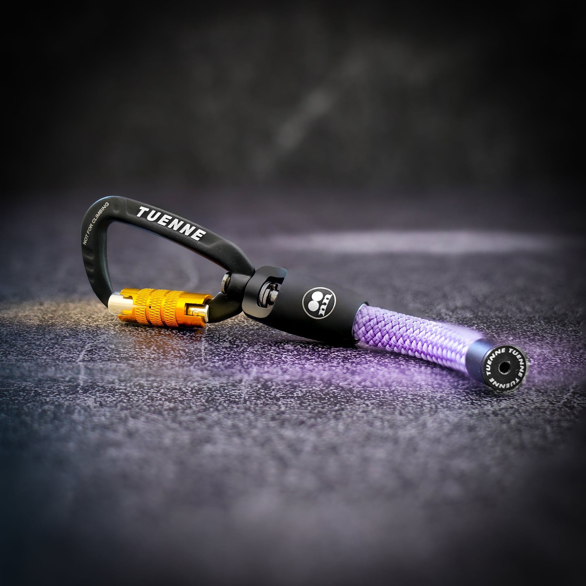 GUNKS Climbing Rope Keychain with Auto-Locking Swivel Carabiner