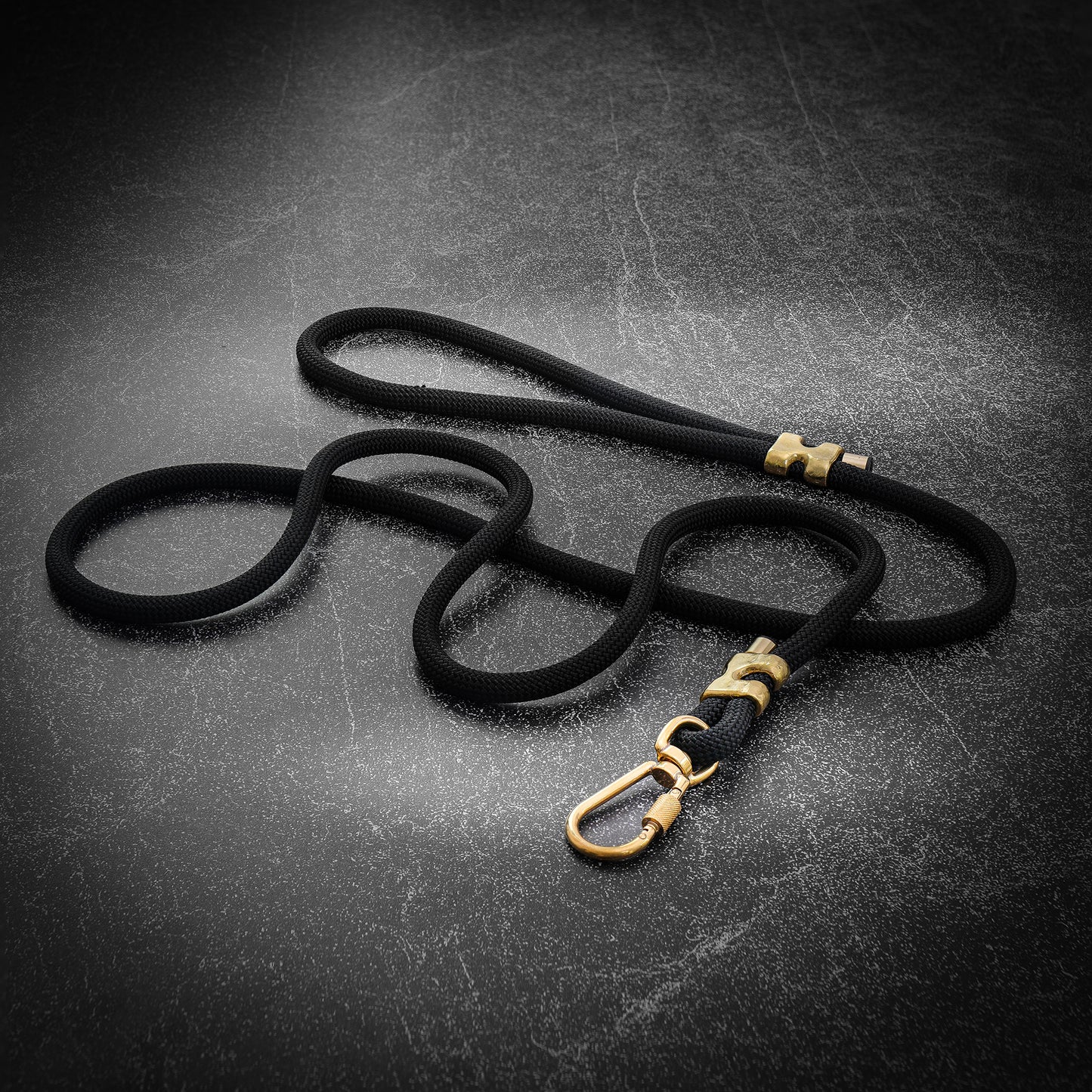 2N Lux Rope Leash with Brass & Stainless Accents
