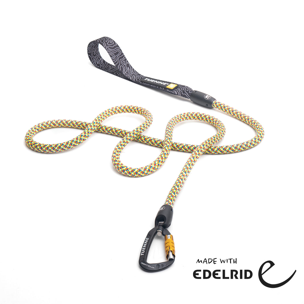 tuenne climbing rope dog leash with swivel and carabiner 