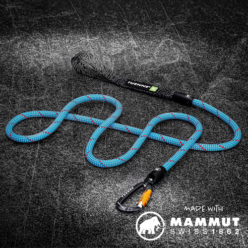 Tuenne Ice Storm blue 9.8mm auto-locking dog leash made from Mammut climbing rope