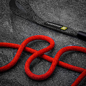 9.8mm red dog leash made from climbing rope with auto-locking carabiner – Tuenne
