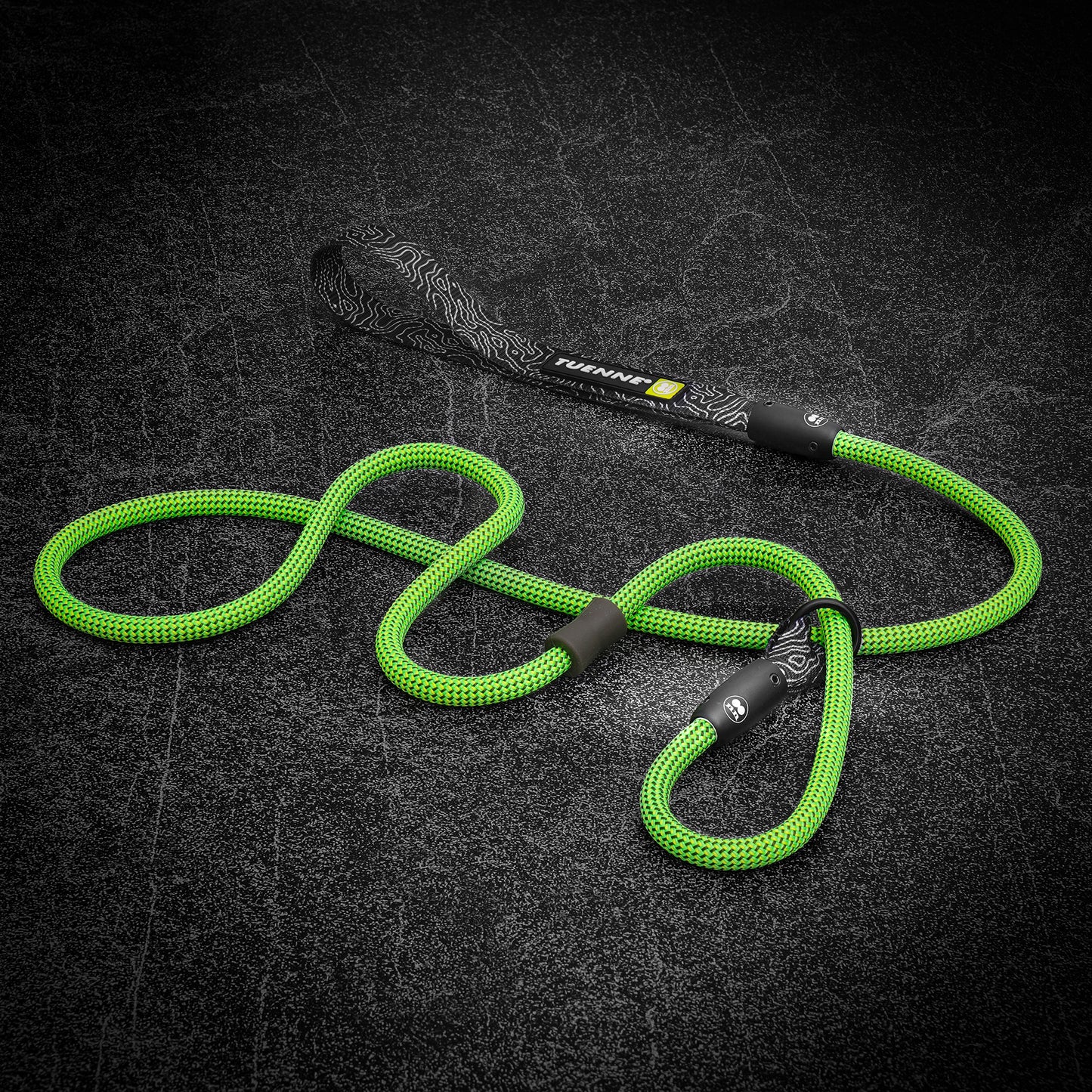 Customizable Slip Dog Leash Collar from Tuenne – Handmade in the USA -neon green