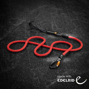 dog leash climbing rope carabiner red