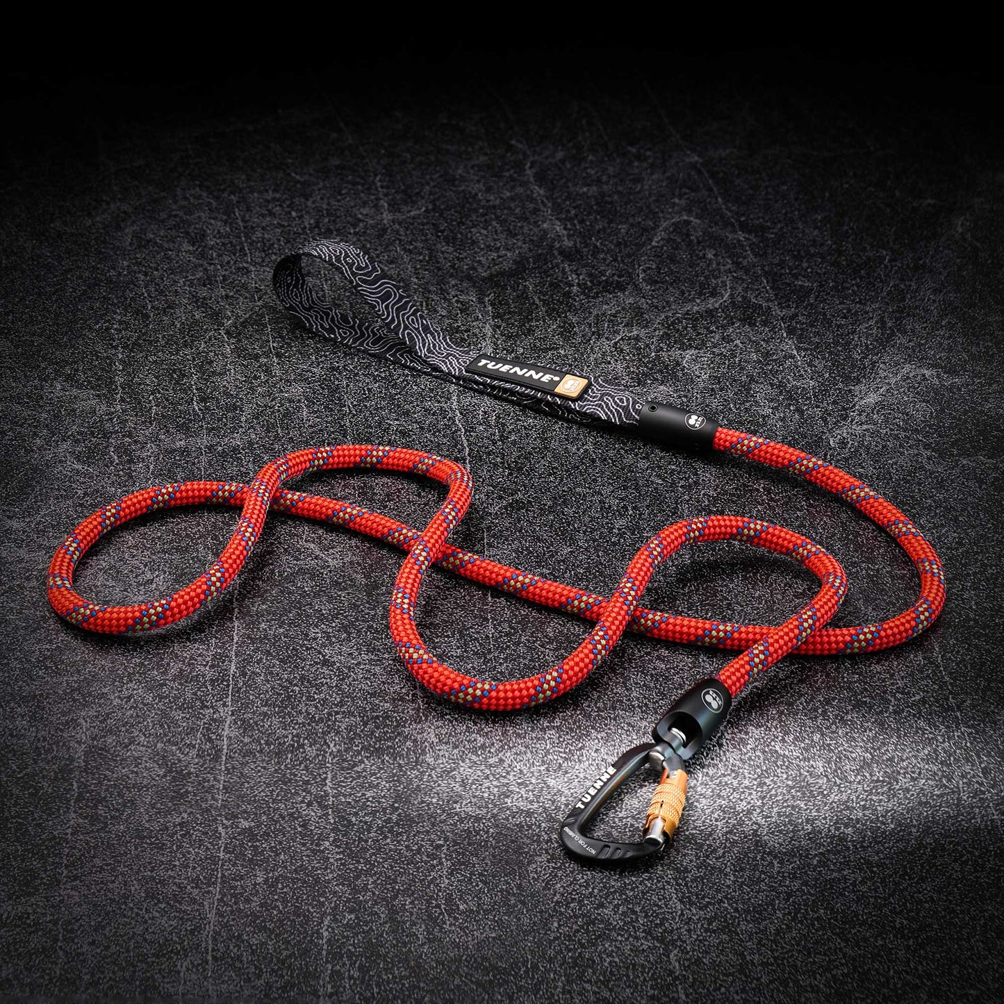 Rope Dog Leash with Auto-Locking Carabiner – 9.7mm Beal Booster III | Orange  | Tuenne