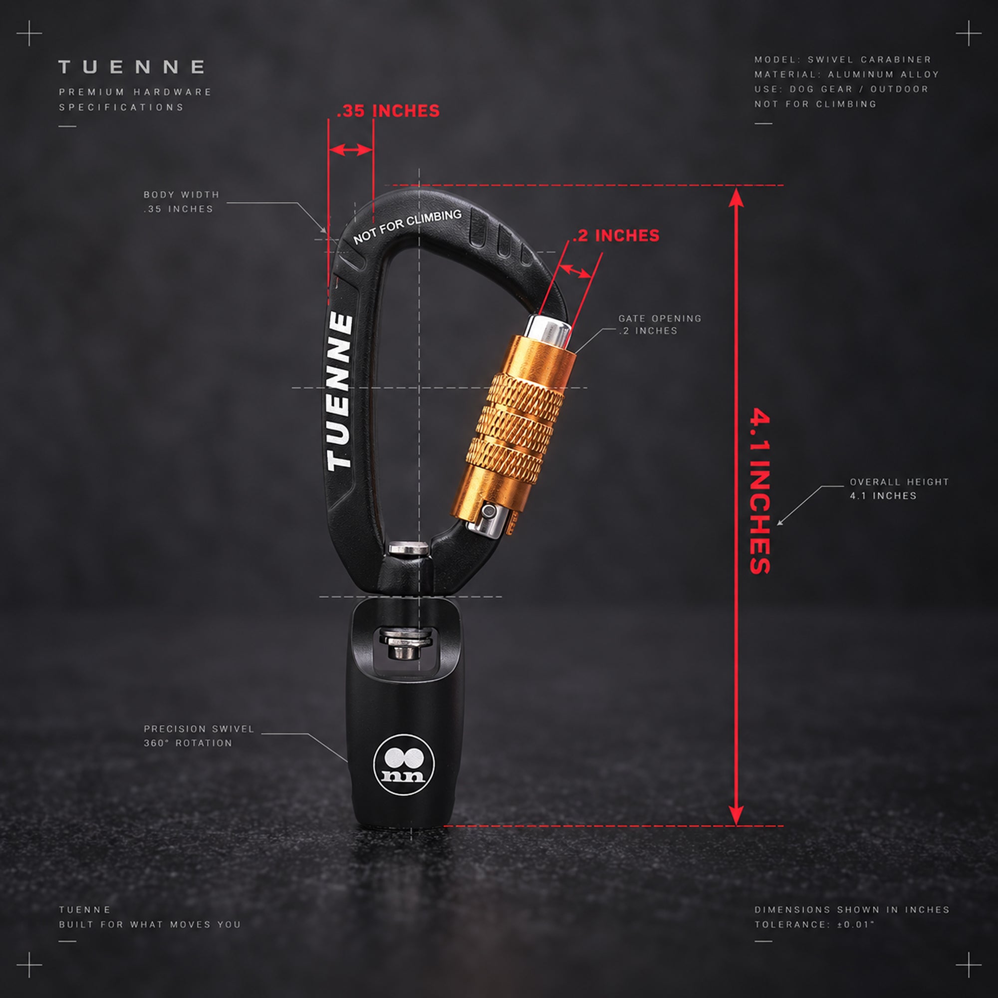 Swivel AUTO-Locking Carabiner Replacement – Tuenne | Technical