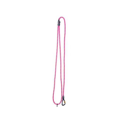 CrossBody Handsfree Dog Leash with swive carabiner in pink climbing rope by Tuenne 