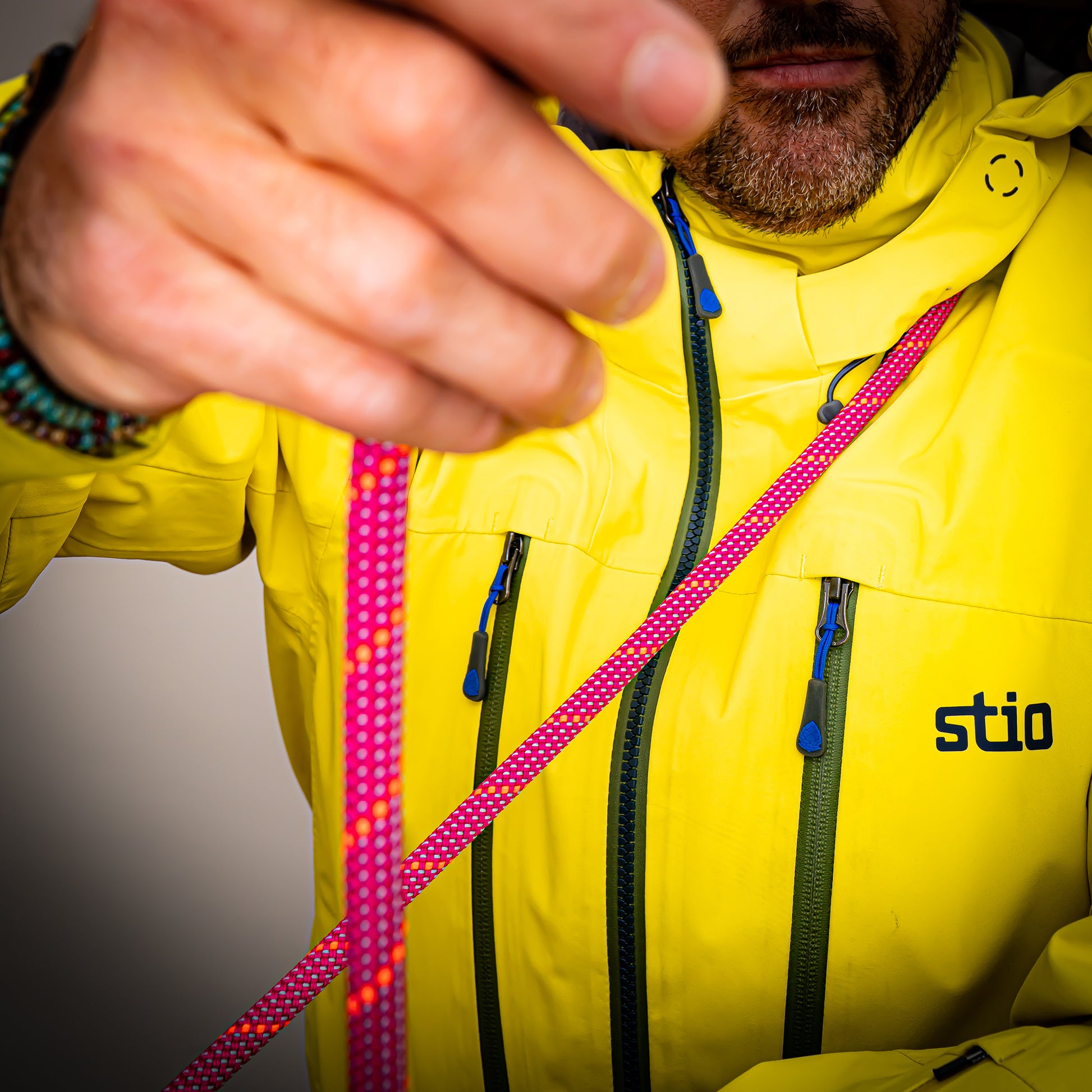 Person wearing Tuenne CrossBody Sling Leash hands-free