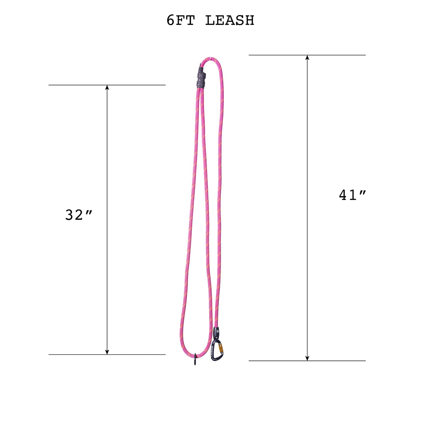 Measurement diagram for CrossBody Dog Leash by Tuenne