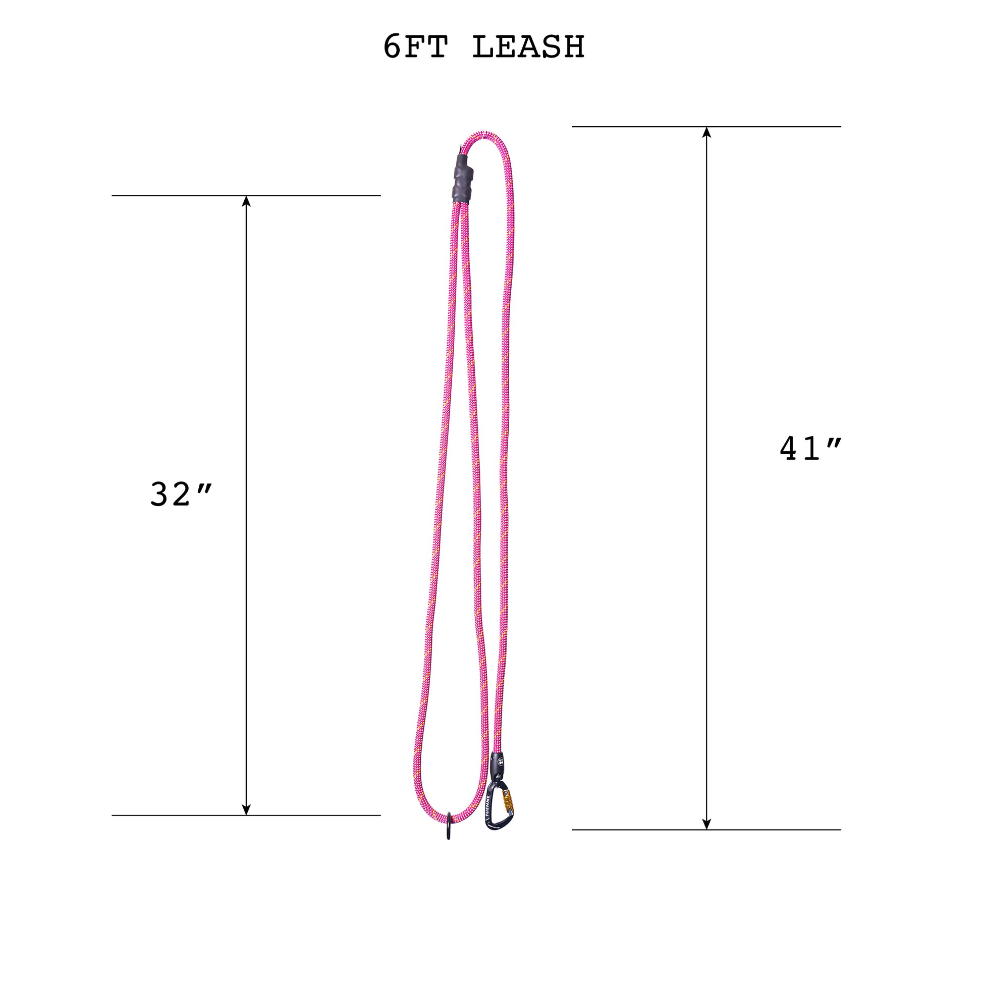 Measurement diagram for CrossBody Dog Leash by Tuenne