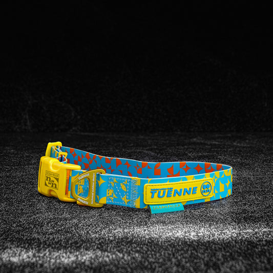 Silicone-coated yellow dog collar – waterproof & odor-resistant