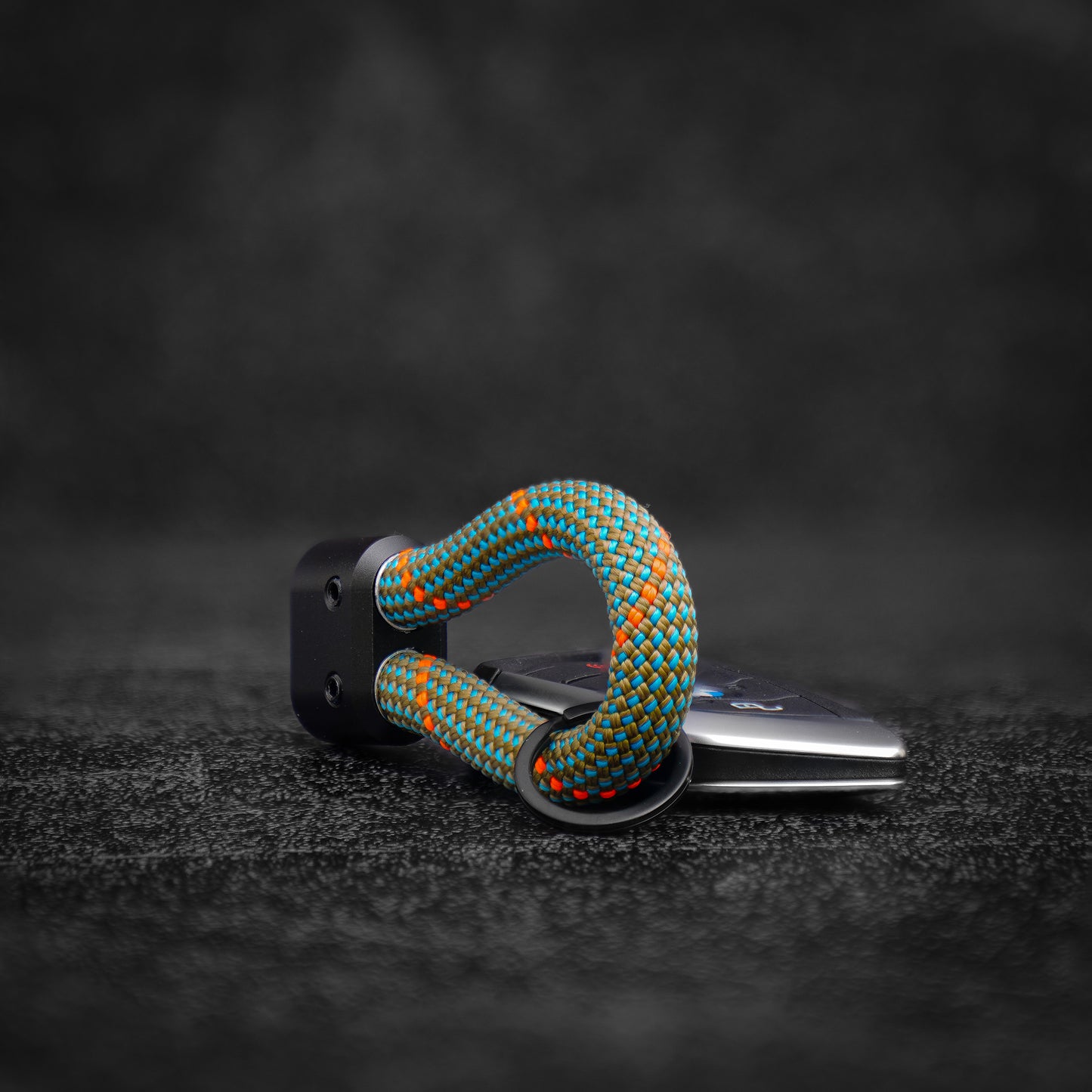 Tuenne rope keychain attached to a keyring