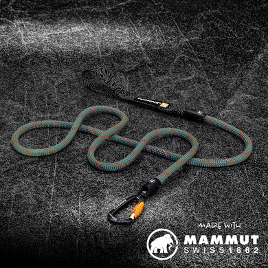 Handmade rope dog leash with auto-locking carabiner – 9.9mm Mammut climbing rope by Tuenne