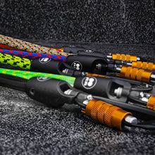 Close-up view of Tuenne rope lanyards showing auto-locking carabiner and modular components