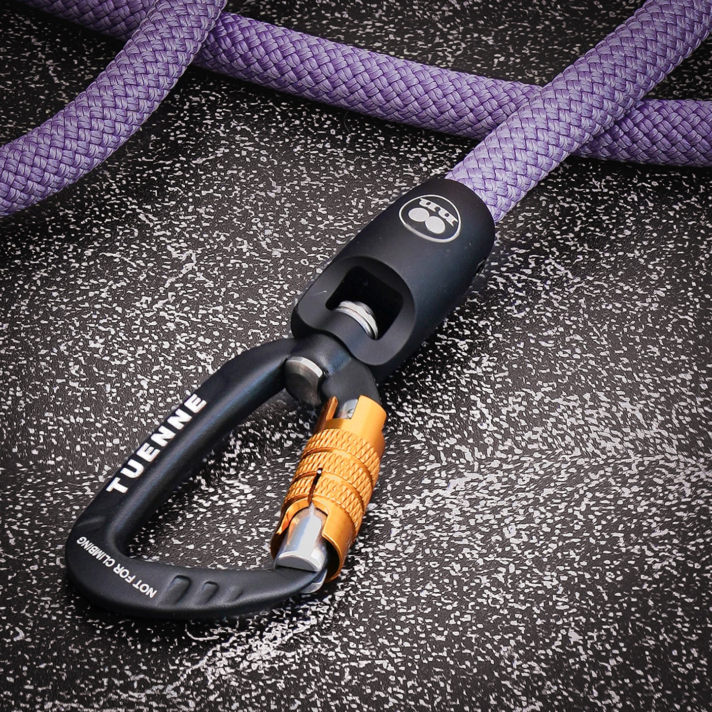 Rope Dog Leash with Auto-Locking Carabiner – 9.6mm Edelrid | Lavender | Tuenne