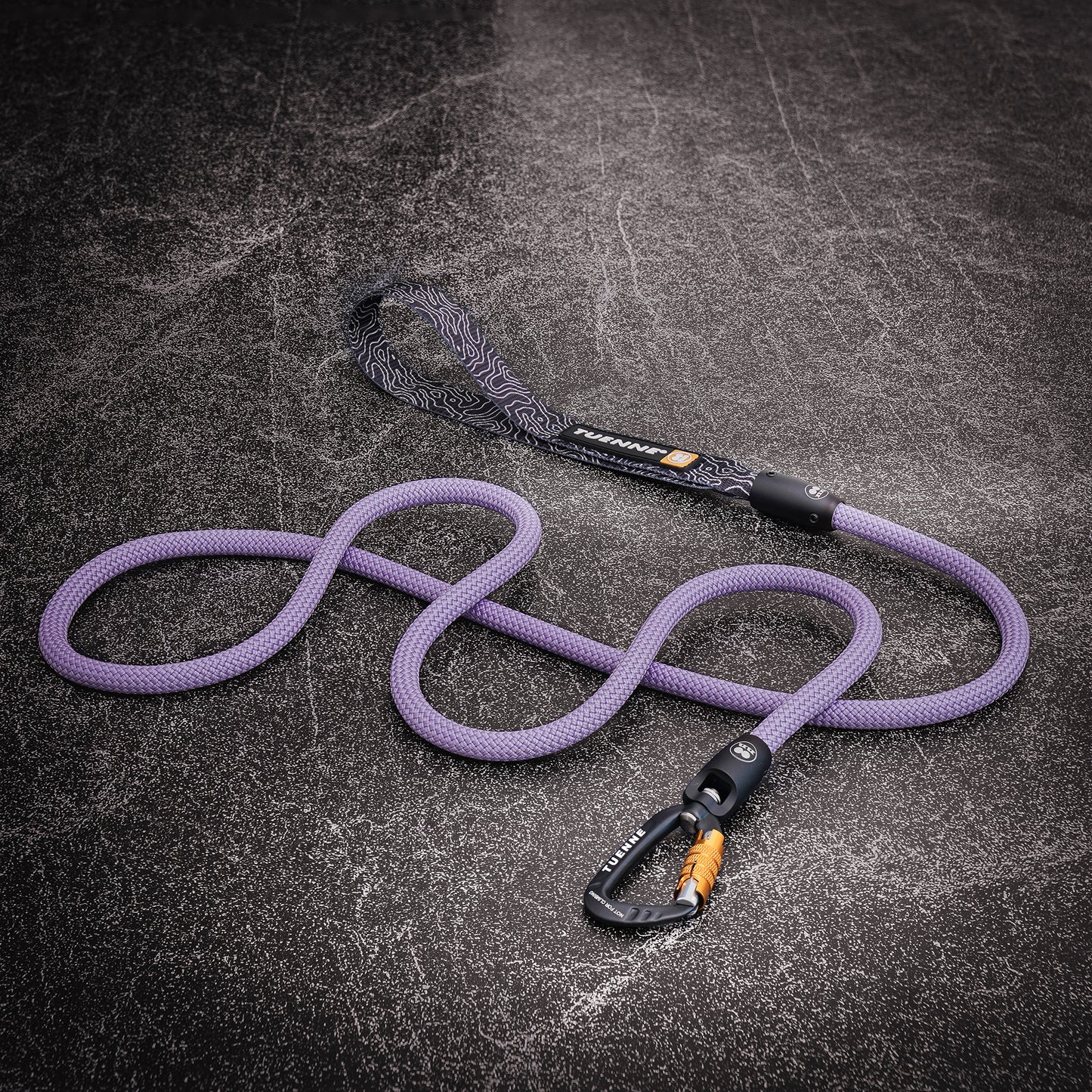 Rope Dog Leash with Auto-Locking Carabiner – 9.6mm Edelrid | Lavender | Tuenne