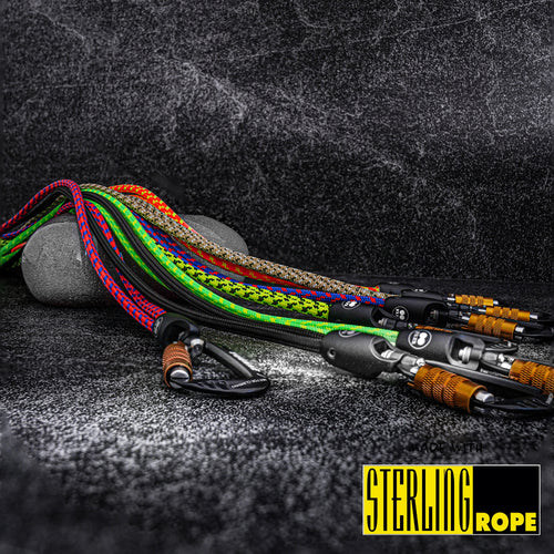 Group of Tuenne rope lanyards in assorted colors with auto-locking carabiners