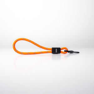 SEND-IT Mini Traffic Dog Leash by Tuenne auto-locking carabiner black orange