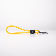 SEND-IT Mini Traffic Dog Leash by Tuenne auto-locking carabiner yellow black