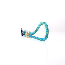 SEND-IT Mini Traffic Dog Leash by Tuenne handle blue green gold