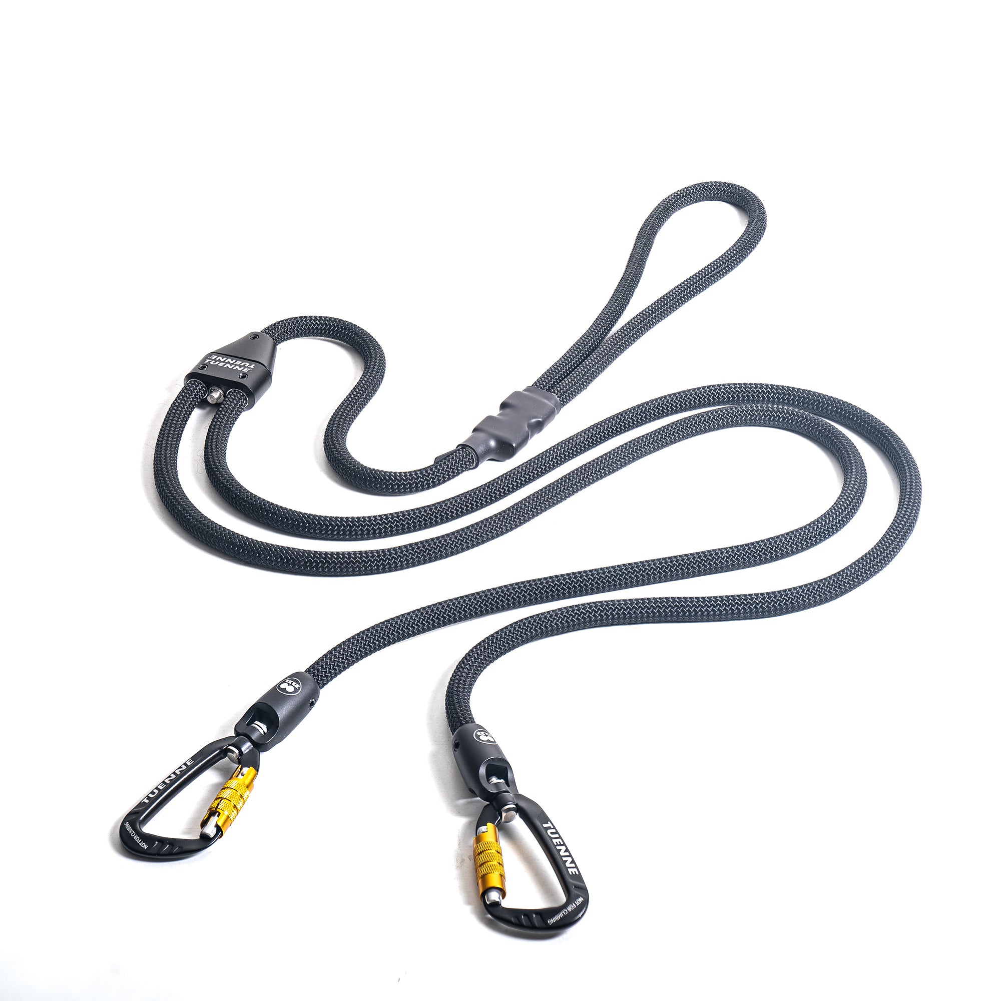 Nautical Rope Dog Leash - Black/Orange/Yellow