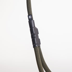 Modular climbing rope leash with replaceable parts brown