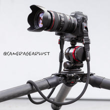 Black climbing rope camera strap compatible with Peak Design by Tuenne setup