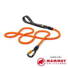 Customizable Orange climbing rope leash flat lay