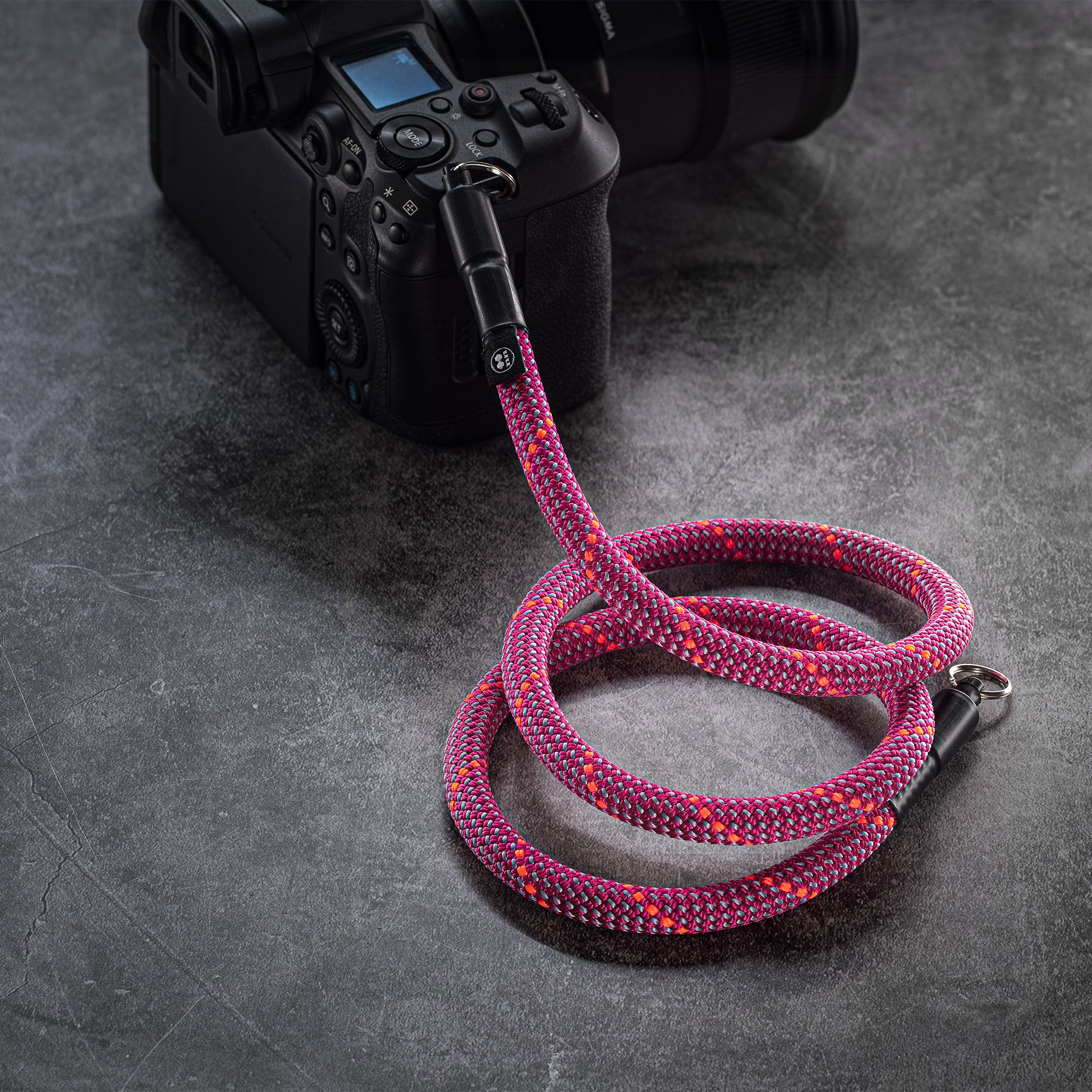 Pink outlet climbing rope